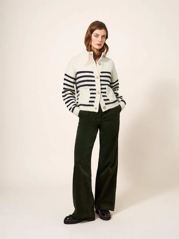 White Stuff KNITWEAR BONNIE CARDI Ivory Multi 8211 Women