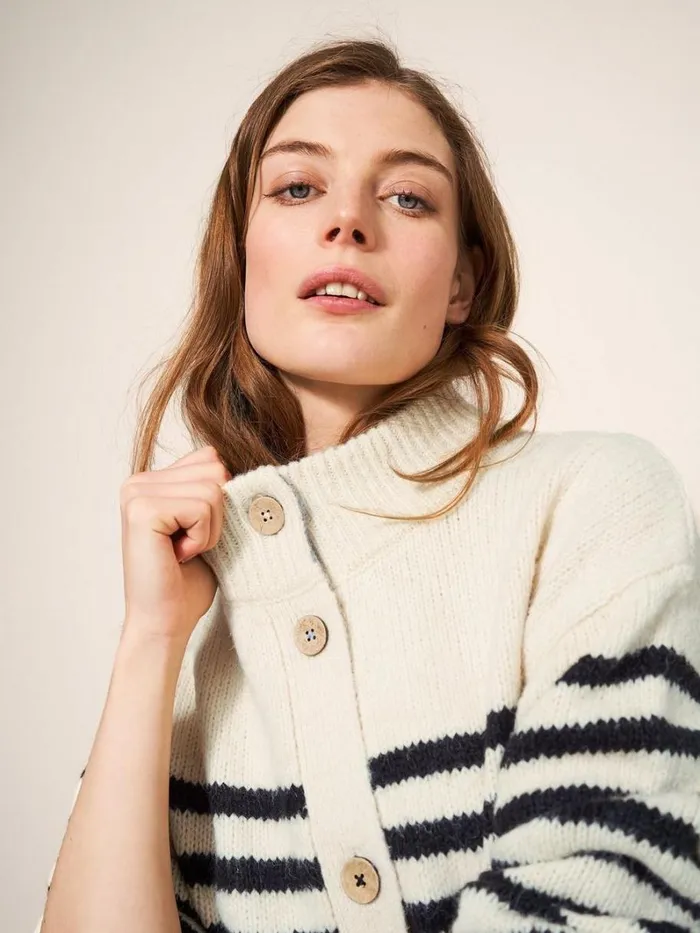 White Stuff KNITWEAR BONNIE CARDI Ivory Multi 8211 Women White Stuff KNITWEAR BONNIE CARDI Ivory Multi 8211 Women