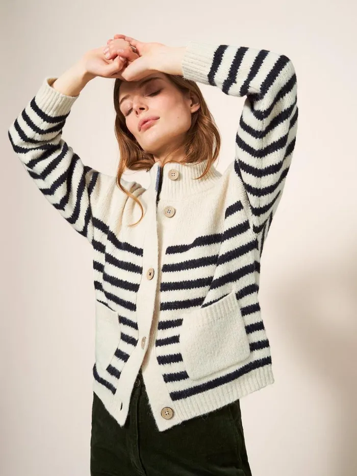 White Stuff KNITWEAR BONNIE CARDI Ivory Multi 8211 Women White Stuff KNITWEAR BONNIE CARDI Ivory Multi 8211 Women