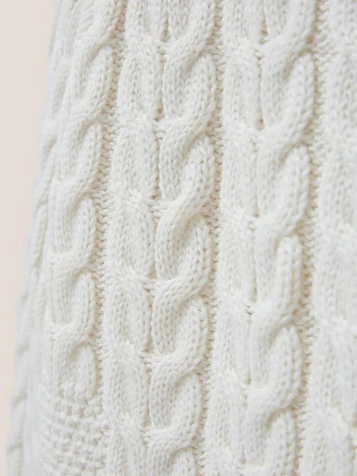 White Stuff KNITWEAR CABLE YOKE JUMPER Pale Ivory 8211 Women White Stuff KNITWEAR CABLE YOKE JUMPER Pale Ivory 8211 Women