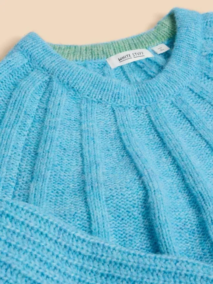 White Stuff KNITWEAR CLOVER JUMPER Mid Blue 8211 Women White Stuff KNITWEAR CLOVER JUMPER Mid Blue 8211 Women