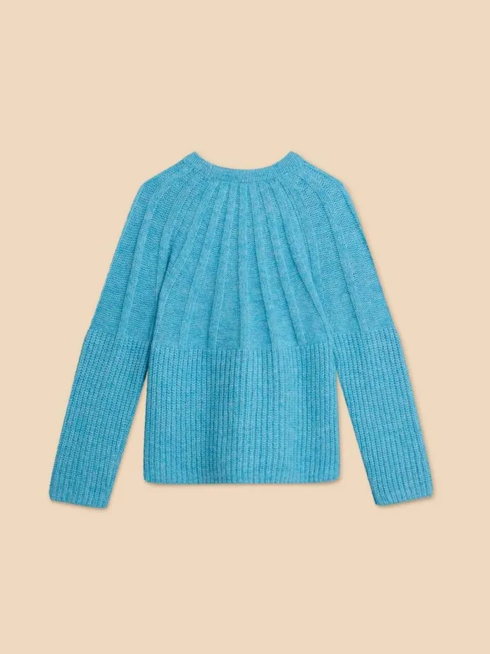White Stuff KNITWEAR CLOVER JUMPER Mid Blue 8211 Women White Stuff KNITWEAR CLOVER JUMPER Mid Blue 8211 Women