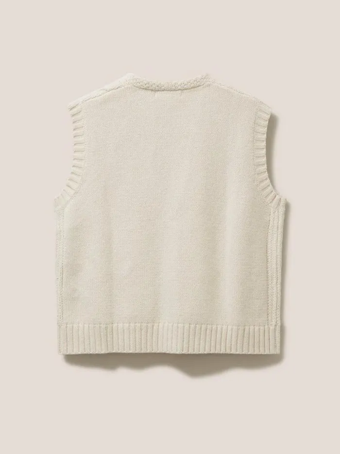 White Stuff KNITWEAR Craftsman Cable Tank Light Natural 8211 Women White Stuff KNITWEAR Craftsman Cable Tank Light Natural 8211 Women