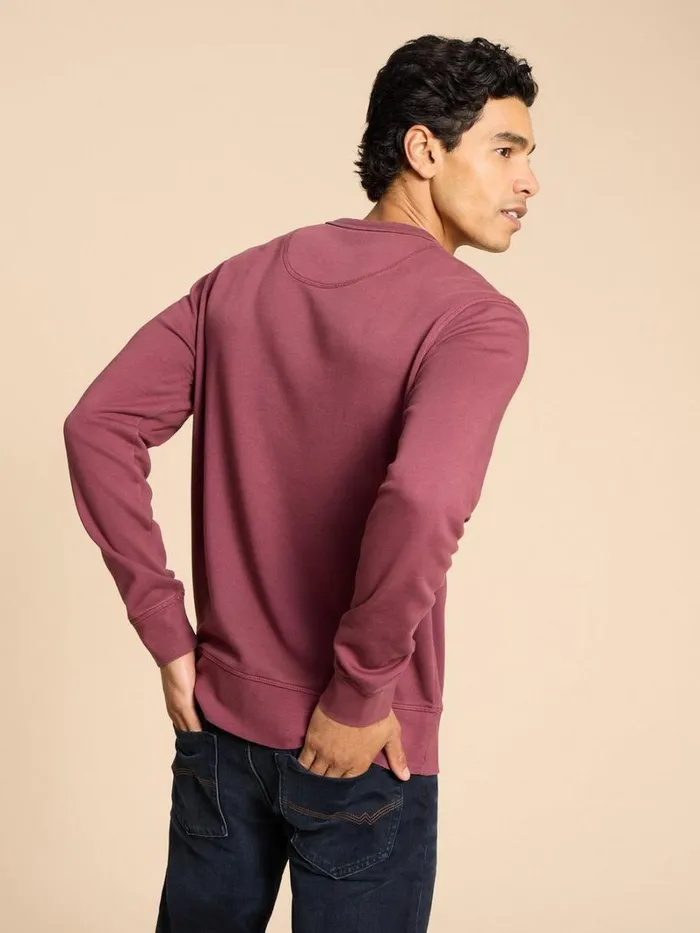 White Stuff KNITWEAR Crew Neck Sweat Mid Plum 8211 Men White Stuff KNITWEAR Crew Neck Sweat Mid Plum 8211 Men