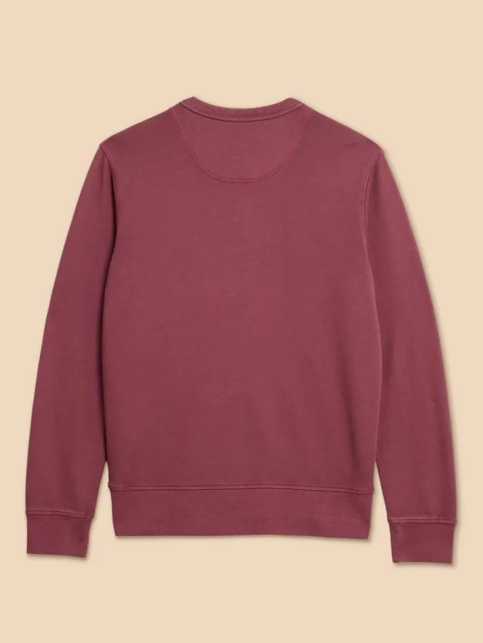 White Stuff KNITWEAR Crew Neck Sweat Mid Plum 8211 Men White Stuff KNITWEAR Crew Neck Sweat Mid Plum 8211 Men