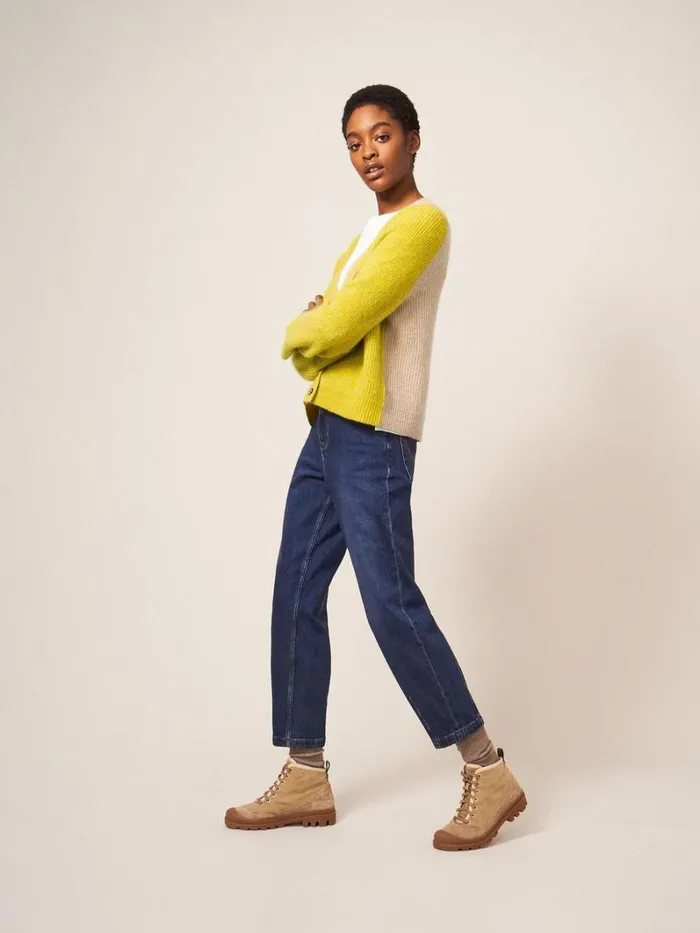 White Stuff KNITWEAR Dehlia Knitted Cardigan Light Chartreuse 8211 Women
