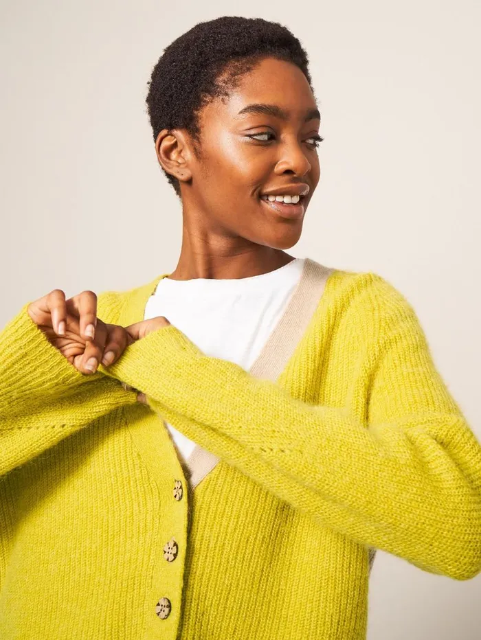 White Stuff KNITWEAR Dehlia Knitted Cardigan Light Chartreuse 8211 Women White Stuff KNITWEAR Dehlia Knitted Cardigan Light Chartreuse 8211 Women