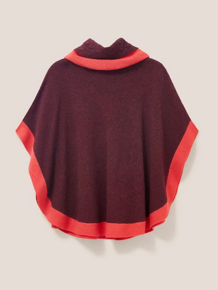 White Stuff KNITWEAR Fern Knitted Casual Poncho Mid Plum 8211 Women White Stuff KNITWEAR Fern Knitted Casual Poncho Mid Plum 8211 Women
