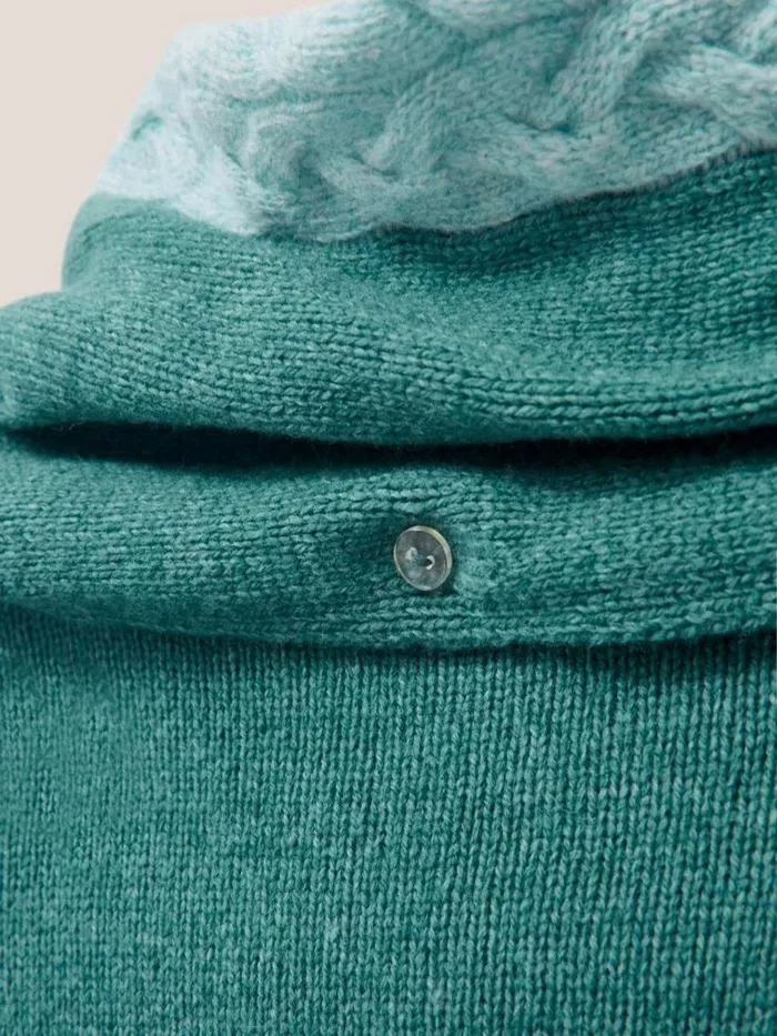 White Stuff KNITWEAR Fern Knitted Casual Poncho Mid Teal 8211 Women White Stuff KNITWEAR Fern Knitted Casual Poncho Mid Teal 8211 Women