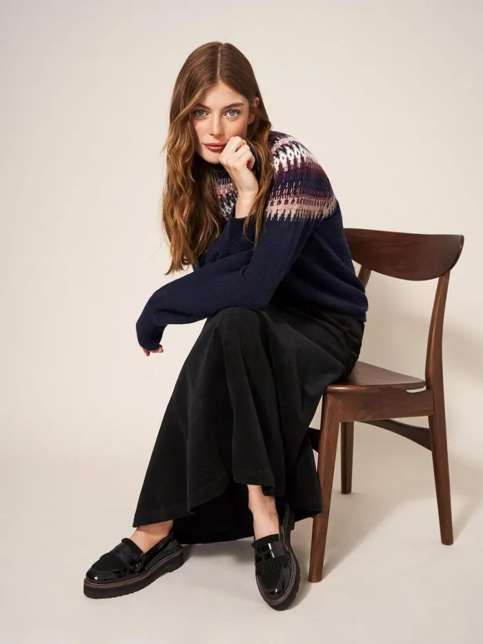 White Stuff KNITWEAR FRANKIE FAIRISLE JUMPER Dark Navy 8211 Women White Stuff KNITWEAR FRANKIE FAIRISLE JUMPER Dark Navy 8211 Women