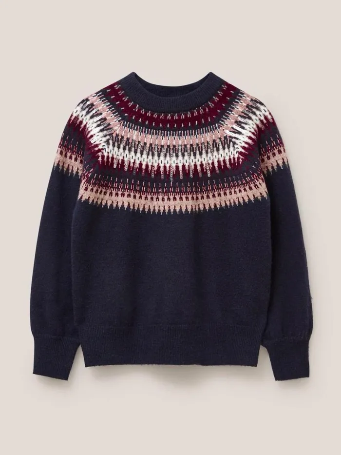 White Stuff KNITWEAR FRANKIE FAIRISLE JUMPER Dark Navy 8211 Women White Stuff KNITWEAR FRANKIE FAIRISLE JUMPER Dark Navy 8211 Women