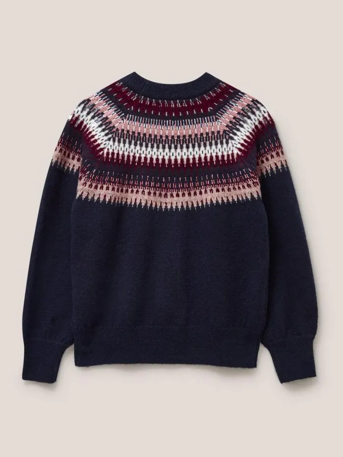 White Stuff KNITWEAR FRANKIE FAIRISLE JUMPER Dark Navy 8211 Women White Stuff KNITWEAR FRANKIE FAIRISLE JUMPER Dark Navy 8211 Women