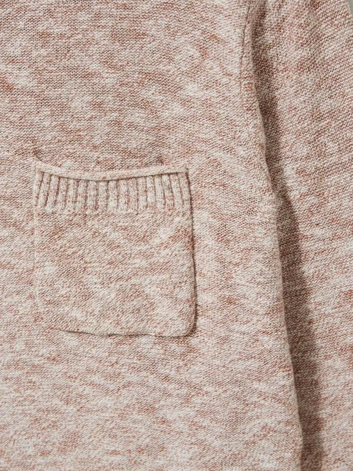 White Stuff KNITWEAR Grainger Pocket Crew Mid Brown 8211 Men White Stuff KNITWEAR Grainger Pocket Crew Mid Brown 8211 Men
