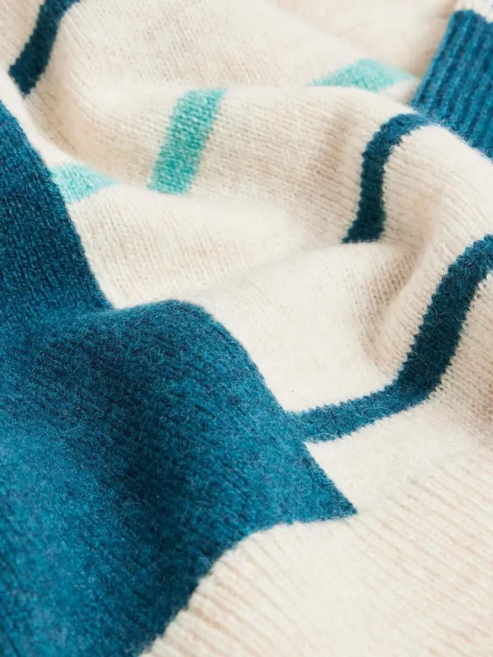 White Stuff KNITWEAR JADE SPOTSTRIPE JUMPER Teal Multi 8211 Women White Stuff KNITWEAR JADE SPOTSTRIPE JUMPER Teal Multi 8211 Women