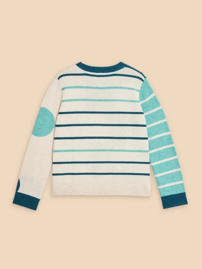 White Stuff KNITWEAR JADE SPOTSTRIPE JUMPER Teal Multi 8211 Women White Stuff KNITWEAR JADE SPOTSTRIPE JUMPER Teal Multi 8211 Women