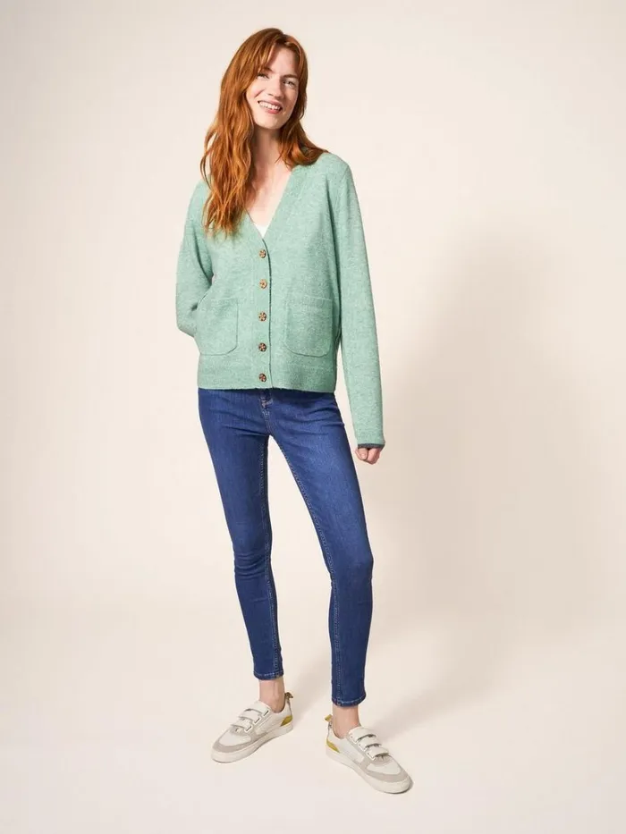 White Stuff KNITWEAR JAMIE CARDI Light Green 8211 Women