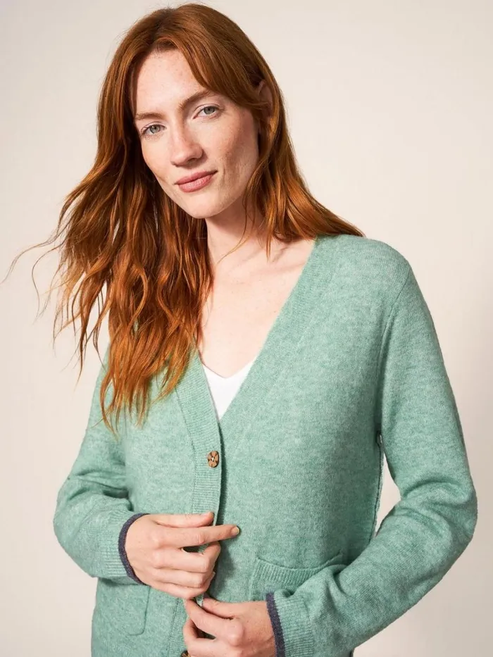 White Stuff KNITWEAR JAMIE CARDI Light Green 8211 Women White Stuff KNITWEAR JAMIE CARDI Light Green 8211 Women