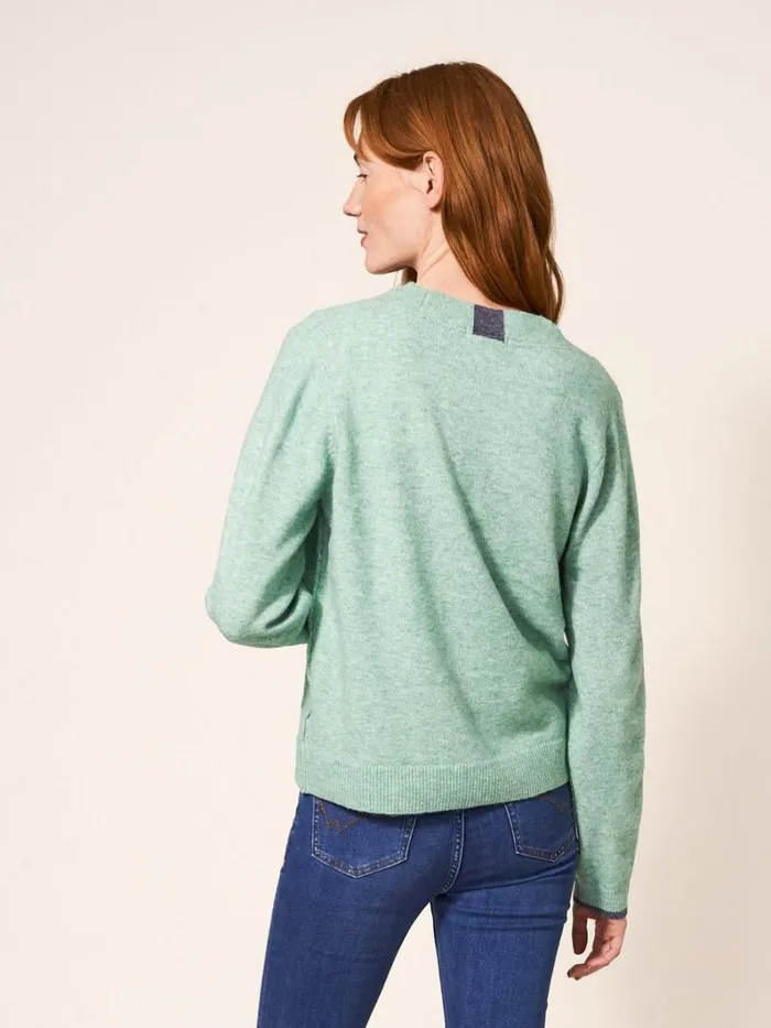White Stuff KNITWEAR JAMIE CARDI Light Green 8211 Women White Stuff KNITWEAR JAMIE CARDI Light Green 8211 Women