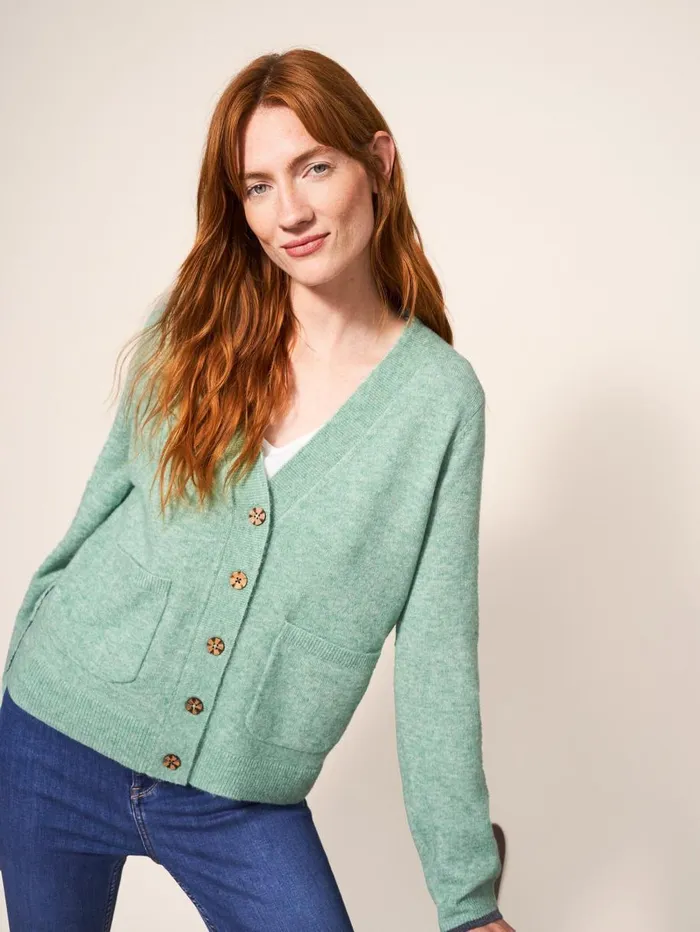 White Stuff KNITWEAR JAMIE CARDI Light Green 8211 Women White Stuff KNITWEAR JAMIE CARDI Light Green 8211 Women
