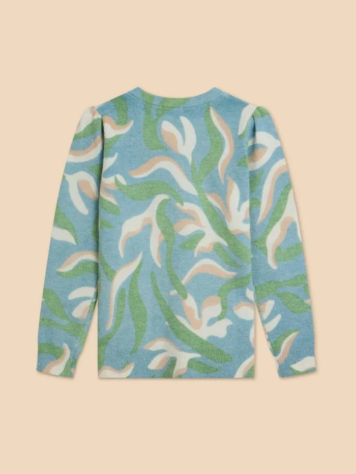 White Stuff KNITWEAR Julie Printed Jumper Blue Multi 8211 Women White Stuff KNITWEAR Julie Printed Jumper Blue Multi 8211 Women