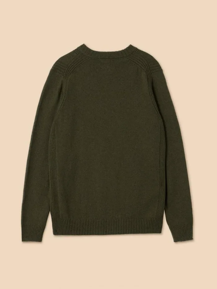 White Stuff KNITWEAR Lambswool V Neck Dark Green 8211 Men White Stuff KNITWEAR Lambswool V Neck Dark Green 8211 Men