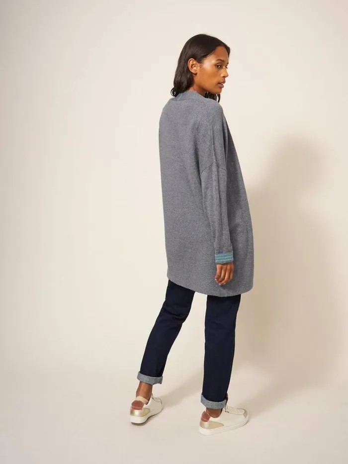 White Stuff KNITWEAR LAURA LONGLINE CARDI Grey Marl 8211 Women White Stuff KNITWEAR LAURA LONGLINE CARDI Grey Marl 8211 Women