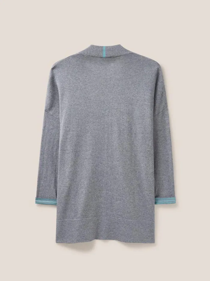 White Stuff KNITWEAR LAURA LONGLINE CARDI Grey Marl 8211 Women White Stuff KNITWEAR LAURA LONGLINE CARDI Grey Marl 8211 Women