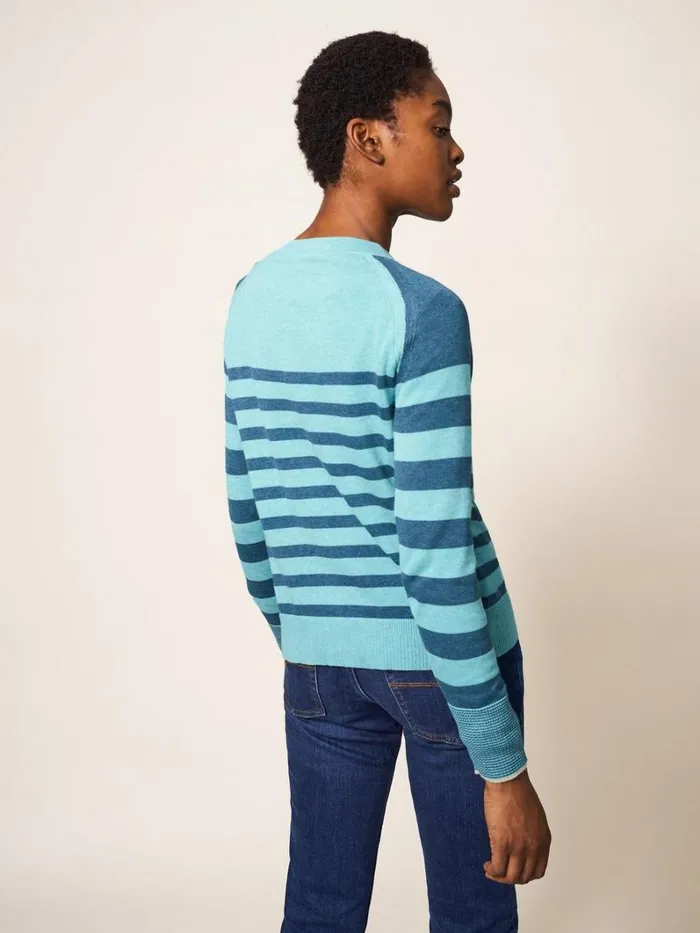 White Stuff KNITWEAR LULU CARDI Blue Multi 8211 Women White Stuff KNITWEAR LULU CARDI Blue Multi 8211 Women