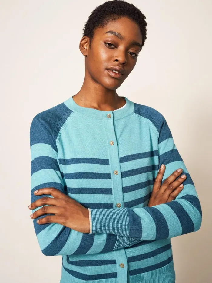 White Stuff KNITWEAR LULU CARDI Blue Multi 8211 Women White Stuff KNITWEAR LULU CARDI Blue Multi 8211 Women