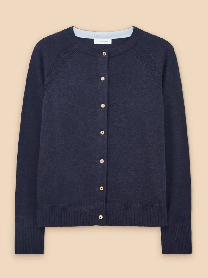 White Stuff KNITWEAR Lulu Crew Neck Cardigan Dark Navy 8211 Women White Stuff KNITWEAR Lulu Crew Neck Cardigan Dark Navy 8211 Women