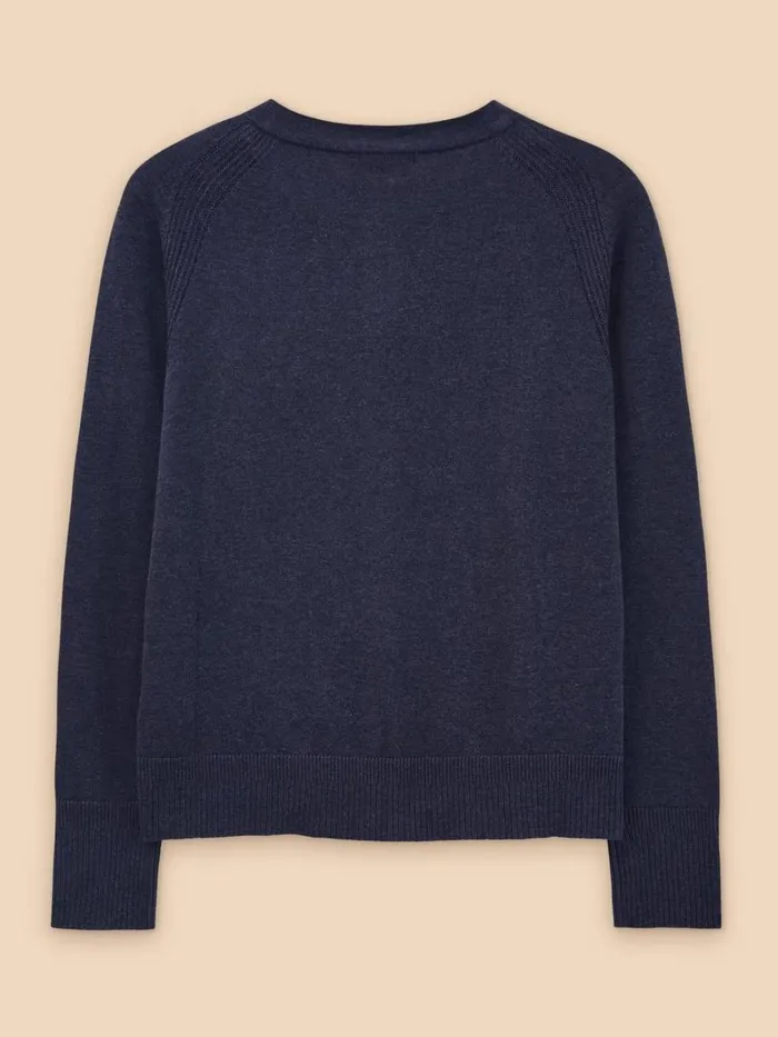 White Stuff KNITWEAR Lulu Crew Neck Cardigan Dark Navy 8211 Women White Stuff KNITWEAR Lulu Crew Neck Cardigan Dark Navy 8211 Women