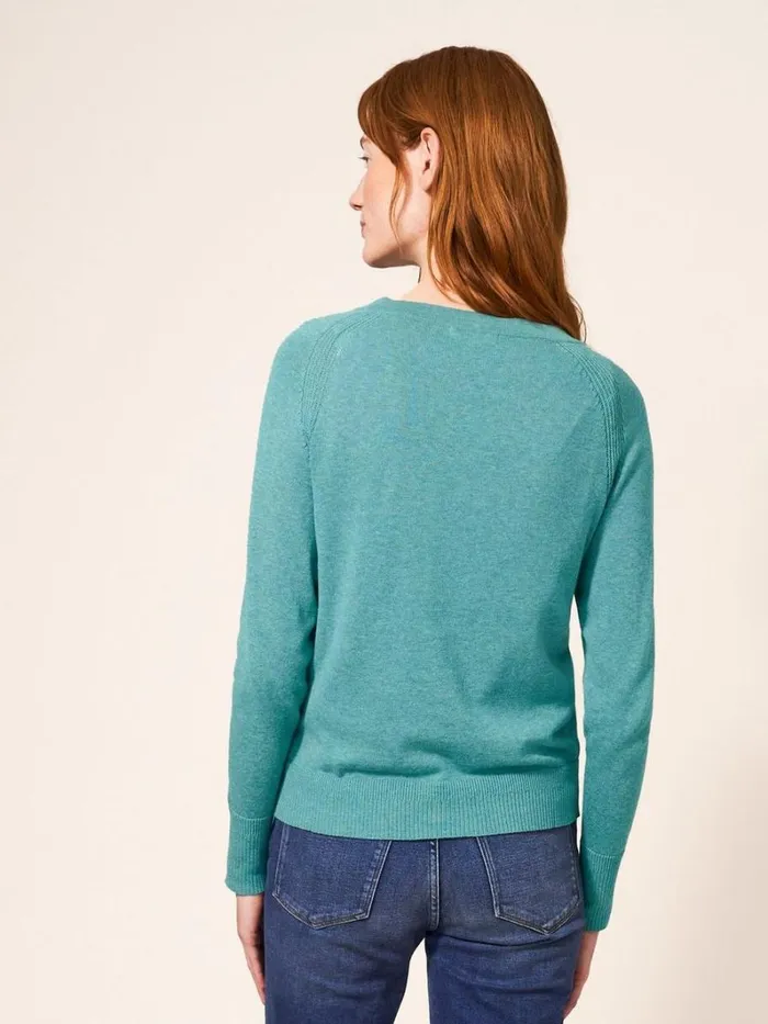 White Stuff KNITWEAR Lulu Knit Cardigan Mid Teal 8211 Women White Stuff KNITWEAR Lulu Knit Cardigan Mid Teal 8211 Women