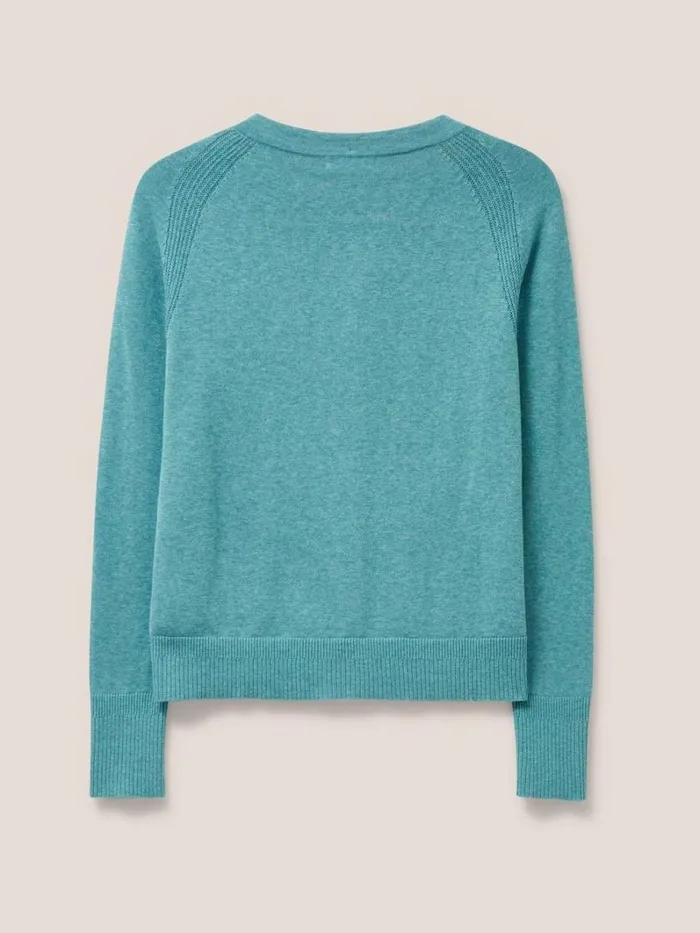White Stuff KNITWEAR Lulu Knit Cardigan Mid Teal 8211 Women White Stuff KNITWEAR Lulu Knit Cardigan Mid Teal 8211 Women