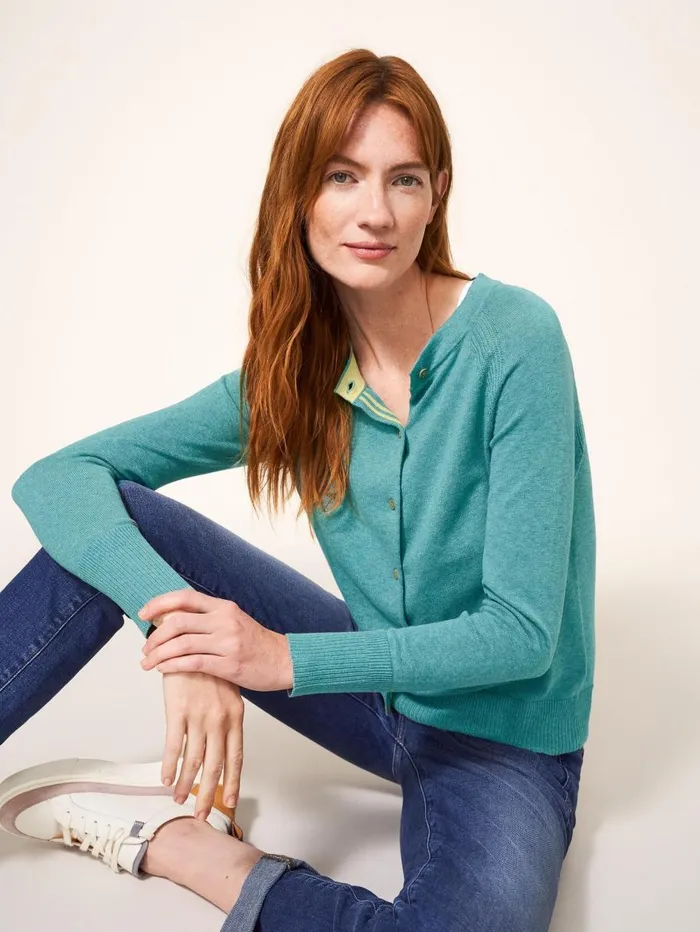 White Stuff KNITWEAR Lulu Knit Cardigan Mid Teal 8211 Women White Stuff KNITWEAR Lulu Knit Cardigan Mid Teal 8211 Women
