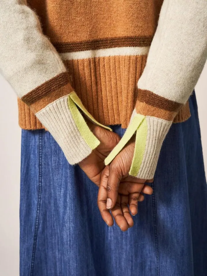White Stuff KNITWEAR MARINA CARDI Brown Multi 8211 Women White Stuff KNITWEAR MARINA CARDI Brown Multi 8211 Women
