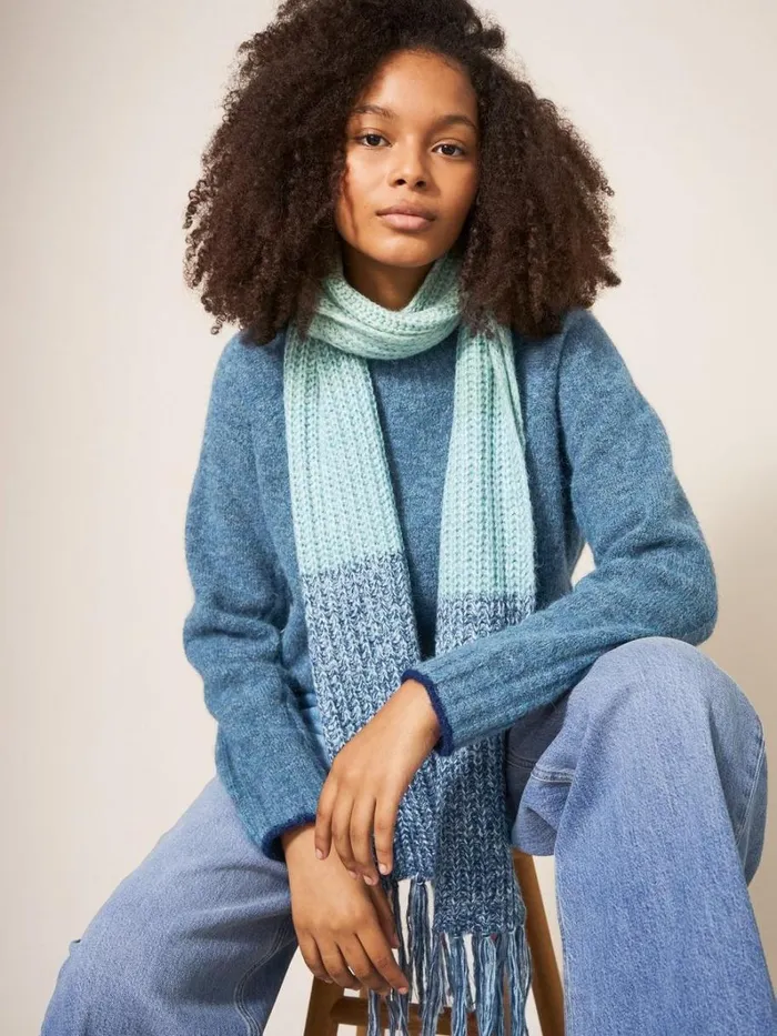White Stuff KNITWEAR MEDWAY JUMPER Mid Blue 8211 Women White Stuff KNITWEAR MEDWAY JUMPER Mid Blue 8211 Women
