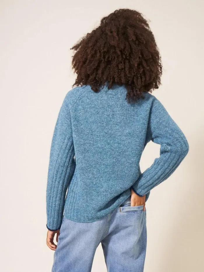 White Stuff KNITWEAR MEDWAY JUMPER Mid Blue 8211 Women White Stuff KNITWEAR MEDWAY JUMPER Mid Blue 8211 Women