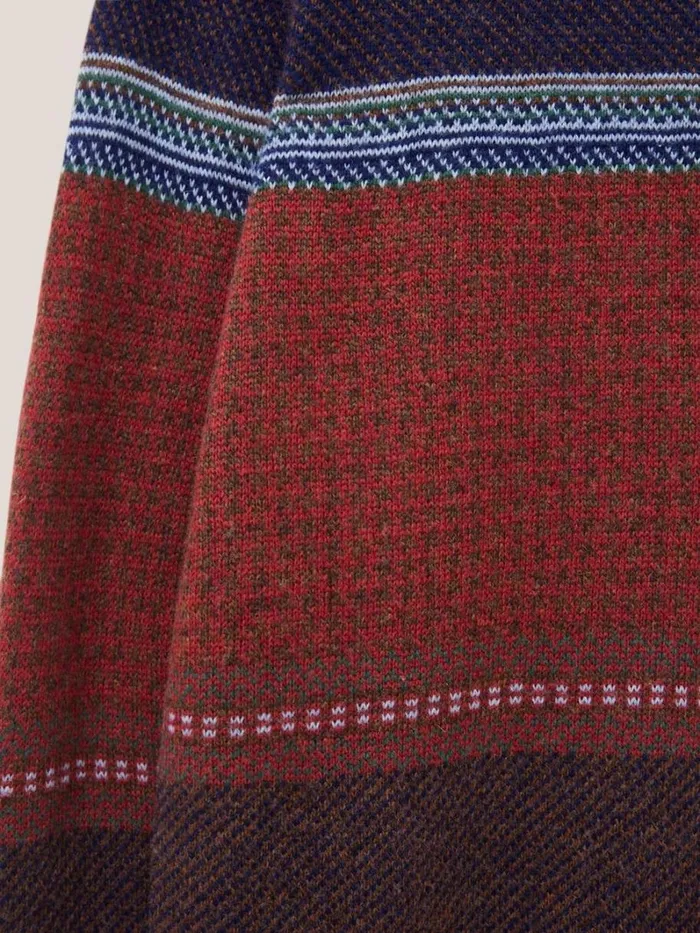 White Stuff KNITWEAR Mixed Pattern Crew Navy Multi 8211 Men White Stuff KNITWEAR Mixed Pattern Crew Navy Multi 8211 Men