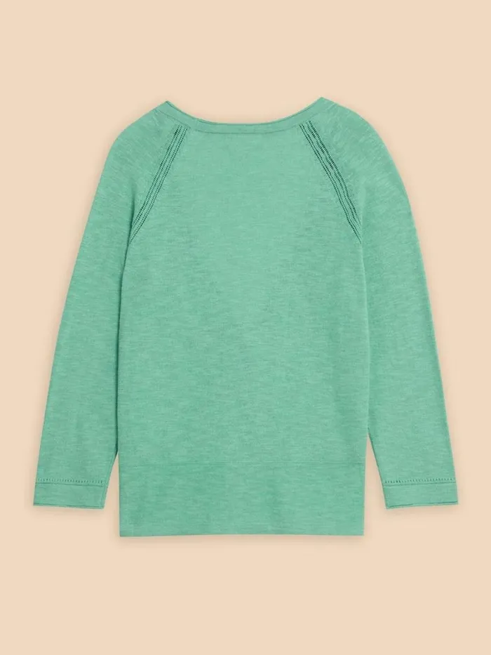 White Stuff KNITWEAR NARIA V NECK CARDI Mid Teal 8211 Women White Stuff KNITWEAR NARIA V NECK CARDI Mid Teal 8211 Women