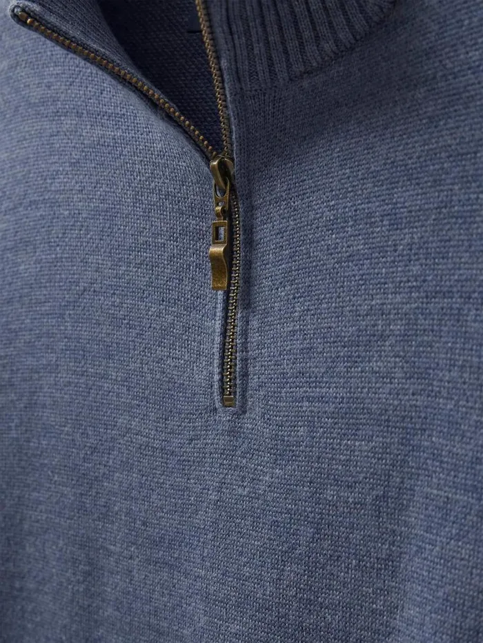 White Stuff KNITWEAR Newport Merino Funnel Chambray Blue 8211 Men White Stuff KNITWEAR Newport Merino Funnel Chambray Blue 8211 Men