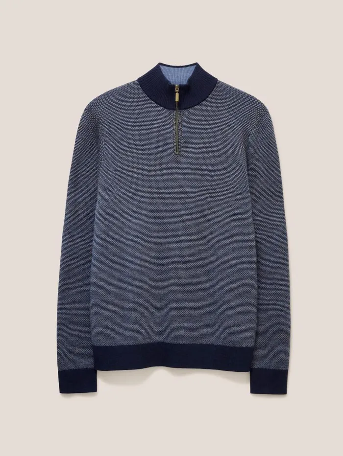 White Stuff KNITWEAR Newport Merino Jacquard Funnel Dark Navy 8211 Men White Stuff KNITWEAR Newport Merino Jacquard Funnel Dark Navy 8211 Men