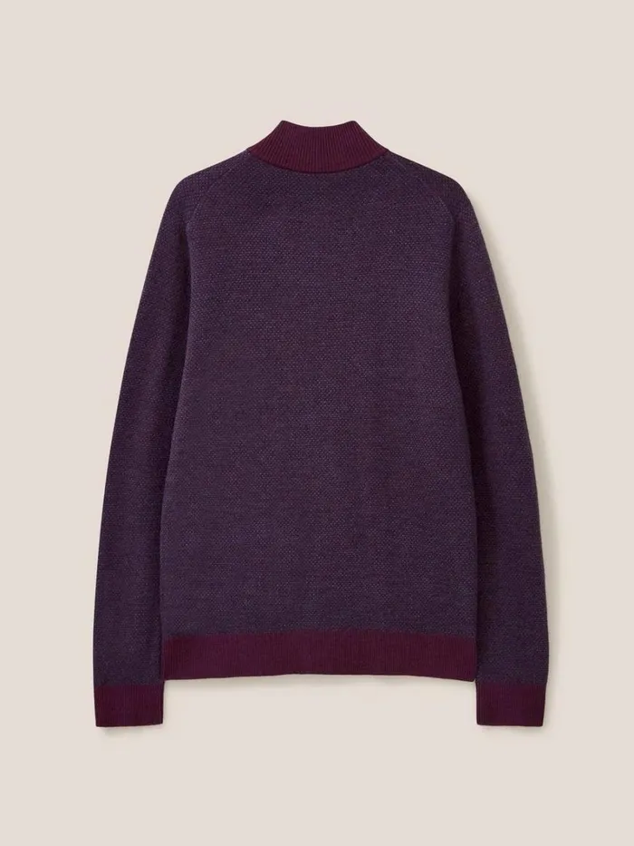 White Stuff KNITWEAR Newport Merino Jacquard Funnel Mid Plum 8211 Men White Stuff KNITWEAR Newport Merino Jacquard Funnel Mid Plum 8211 Men