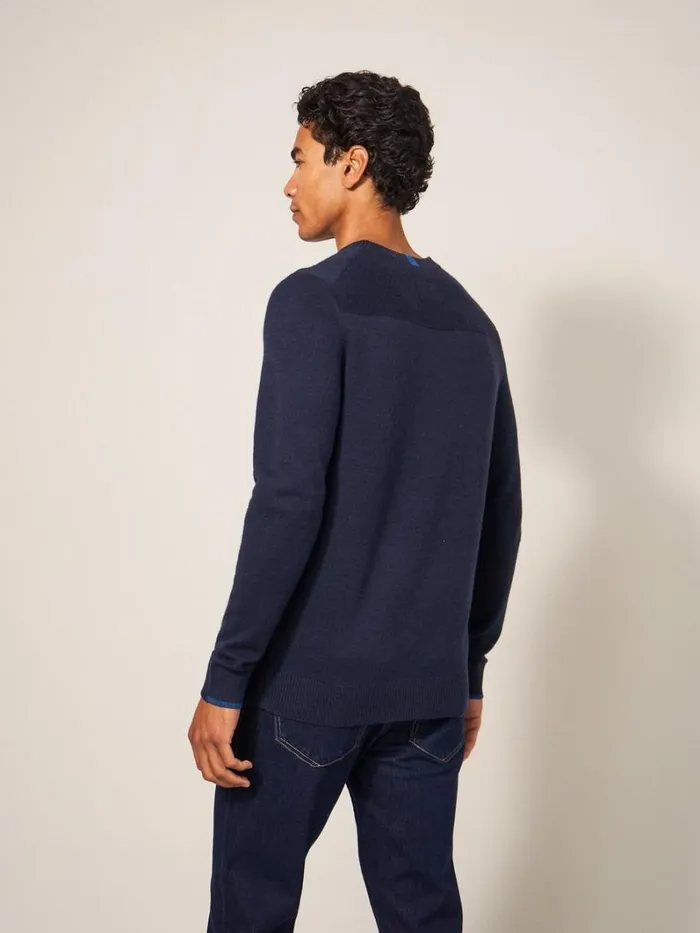 White Stuff KNITWEAR Newport Merino Vee Neck Dark Navy 8211 Men White Stuff KNITWEAR Newport Merino Vee Neck Dark Navy 8211 Men