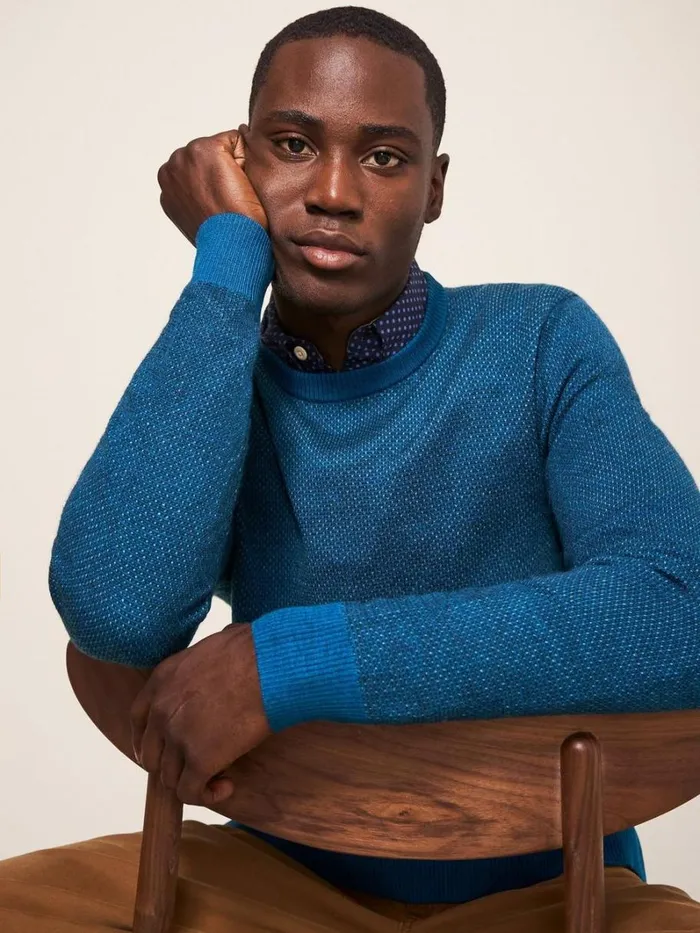 White Stuff KNITWEAR Newport Merino Wool Jumper Mid Teal 8211 Men