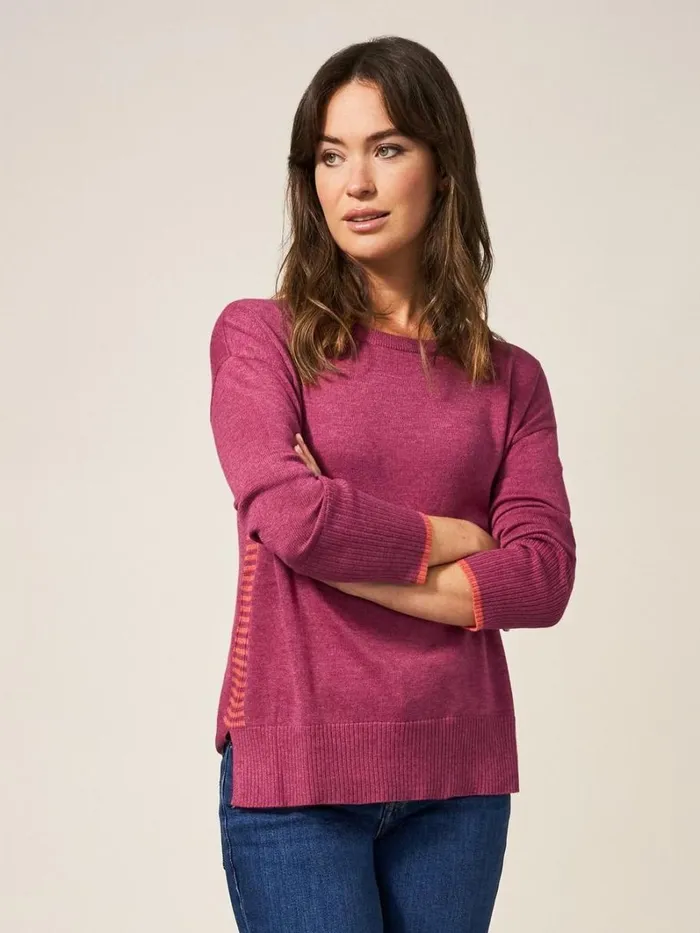 White Stuff KNITWEAR Olive Crew Neck Jumper Bright Pink 8211 Women White Stuff KNITWEAR Olive Crew Neck Jumper Bright Pink 8211 Women