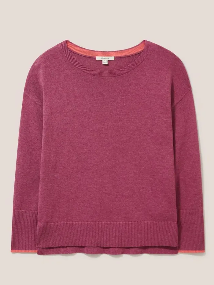 White Stuff KNITWEAR Olive Crew Neck Jumper Bright Pink 8211 Women White Stuff KNITWEAR Olive Crew Neck Jumper Bright Pink 8211 Women