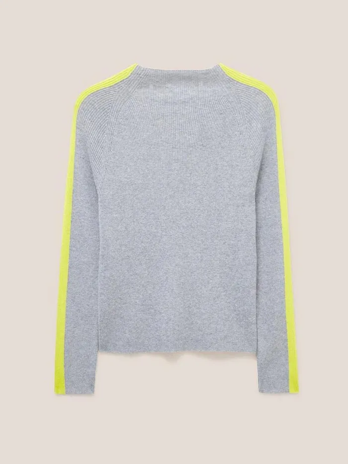 White Stuff KNITWEAR POP RIB HIGH NECK JUMPER Natural Multi 8211 Women White Stuff KNITWEAR POP RIB HIGH NECK JUMPER Natural Multi 8211 Women
