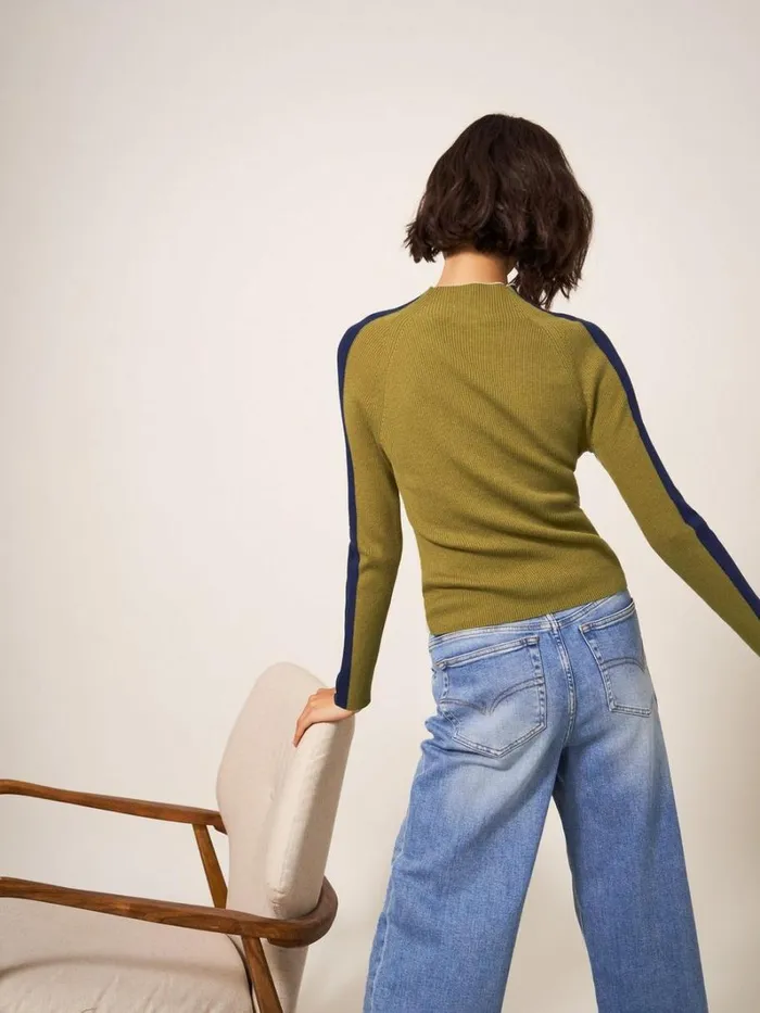 White Stuff KNITWEAR POP RIB LONG SLEEVE JUMPER Green Multi 8211 Women White Stuff KNITWEAR POP RIB LONG SLEEVE JUMPER Green Multi 8211 Women