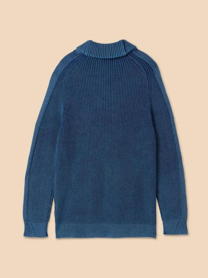 White Stuff KNITWEAR Ribbed Shawl Neck Jumper Dark Navy 8211 Men White Stuff KNITWEAR Ribbed Shawl Neck Jumper Dark Navy 8211 Men