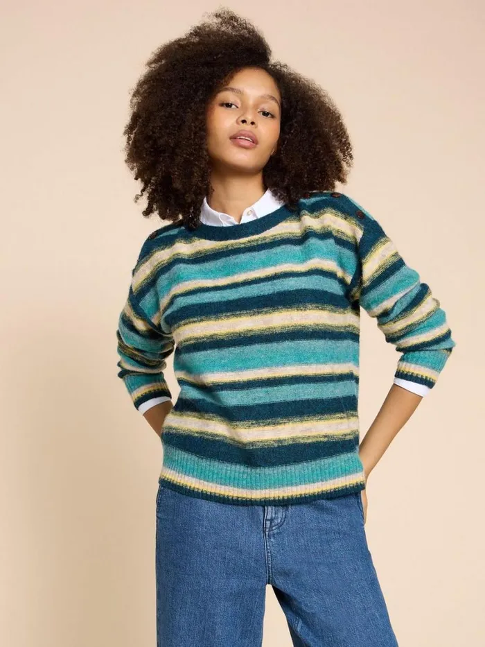 White Stuff KNITWEAR SICILY JUMPER Blue Multi 8211 Women